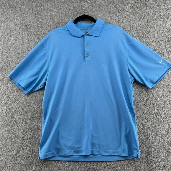 Nike Golf Dri-fit Polo Shirt Mens Large Blue - Picture 2 of 13